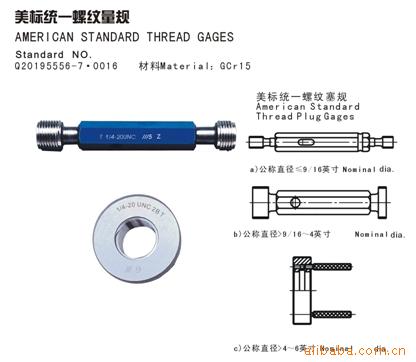 螺紋塞規與環規供應 上海彥鑫機械工具專業量規指南